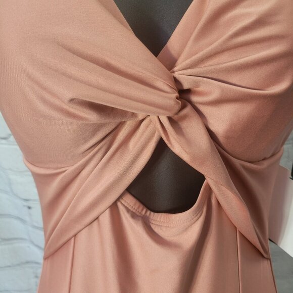 DKNY Peek-a-Boo Twist One-Piece Swimsuit - Picture 2 of 7